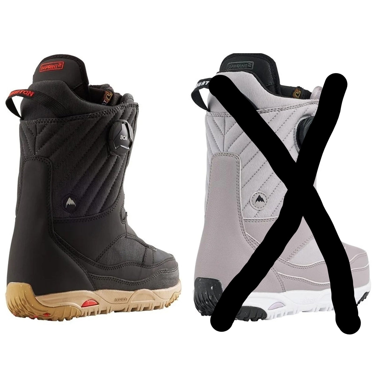 可試各只有一對 Burton Limelight Women BOA Snowboard Boots medium-stiff