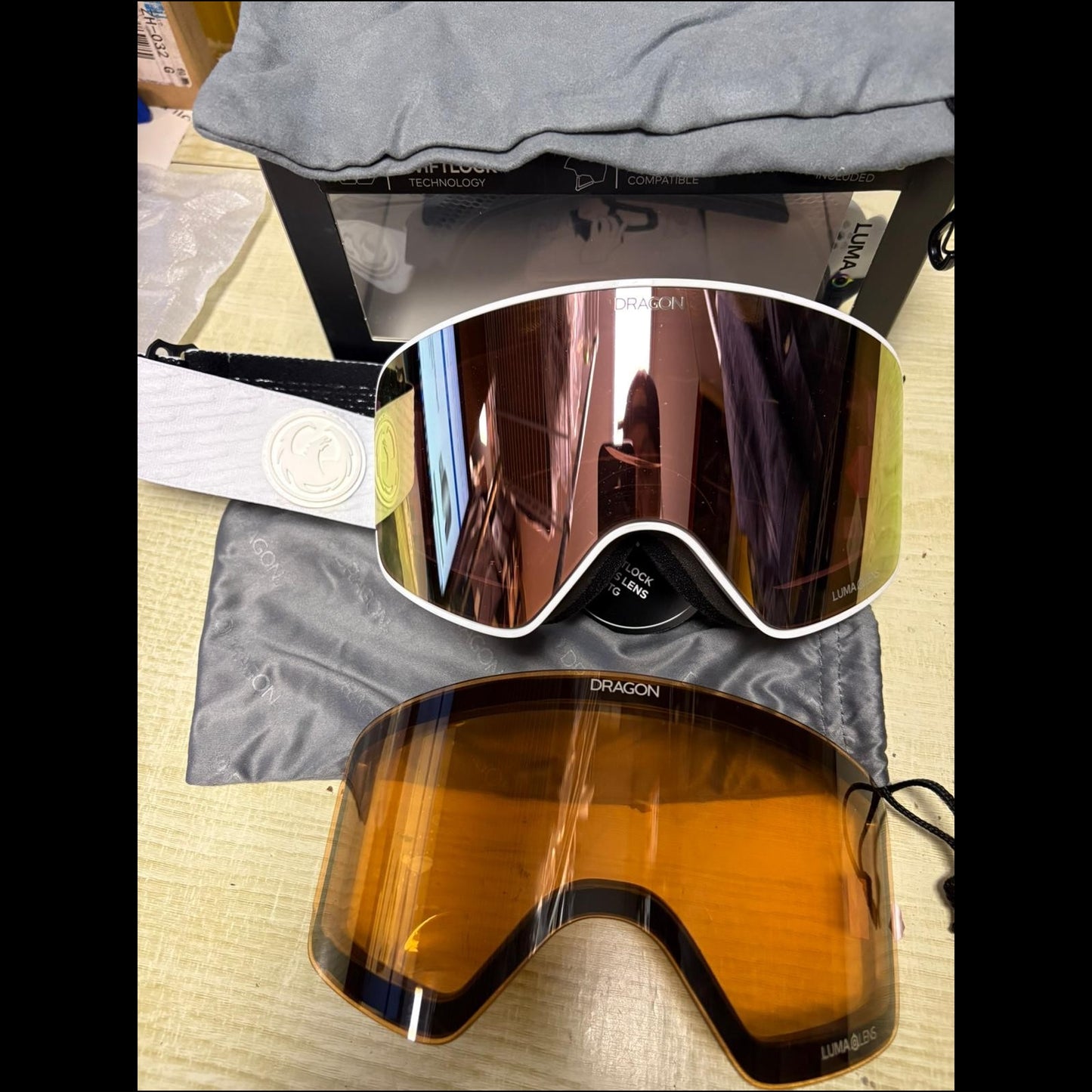 全新到店試 Dragon Alliance NFX MAG 磁石換鏡 snow goggle 連多一塊黃色夜鏡