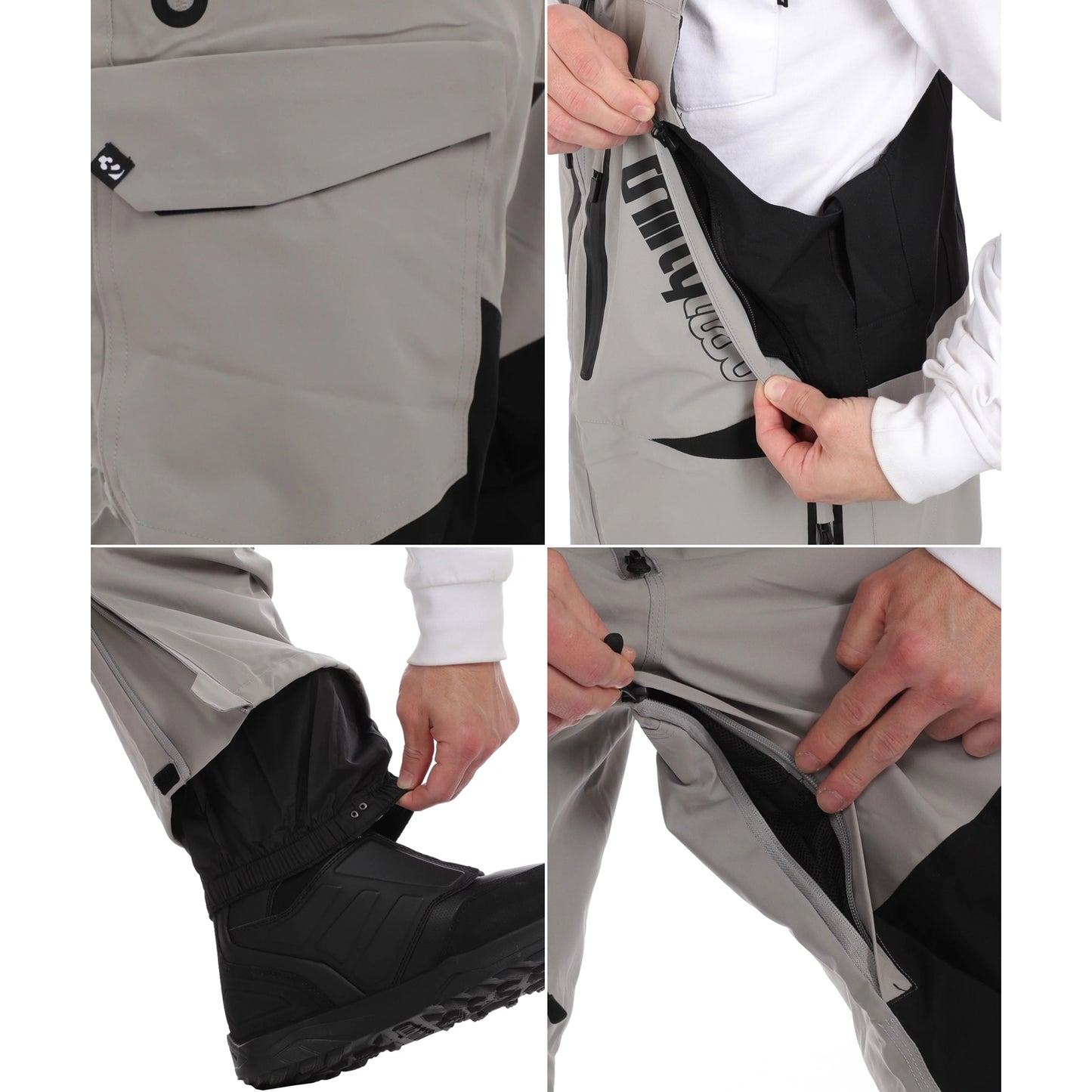 全新 Thirtytwo Deep Creek Bib 有彈性 防水/透氣 20K/20K 滑雪 工人褲 有Zippered drop seat 開大不需脫帶, 男女合穿