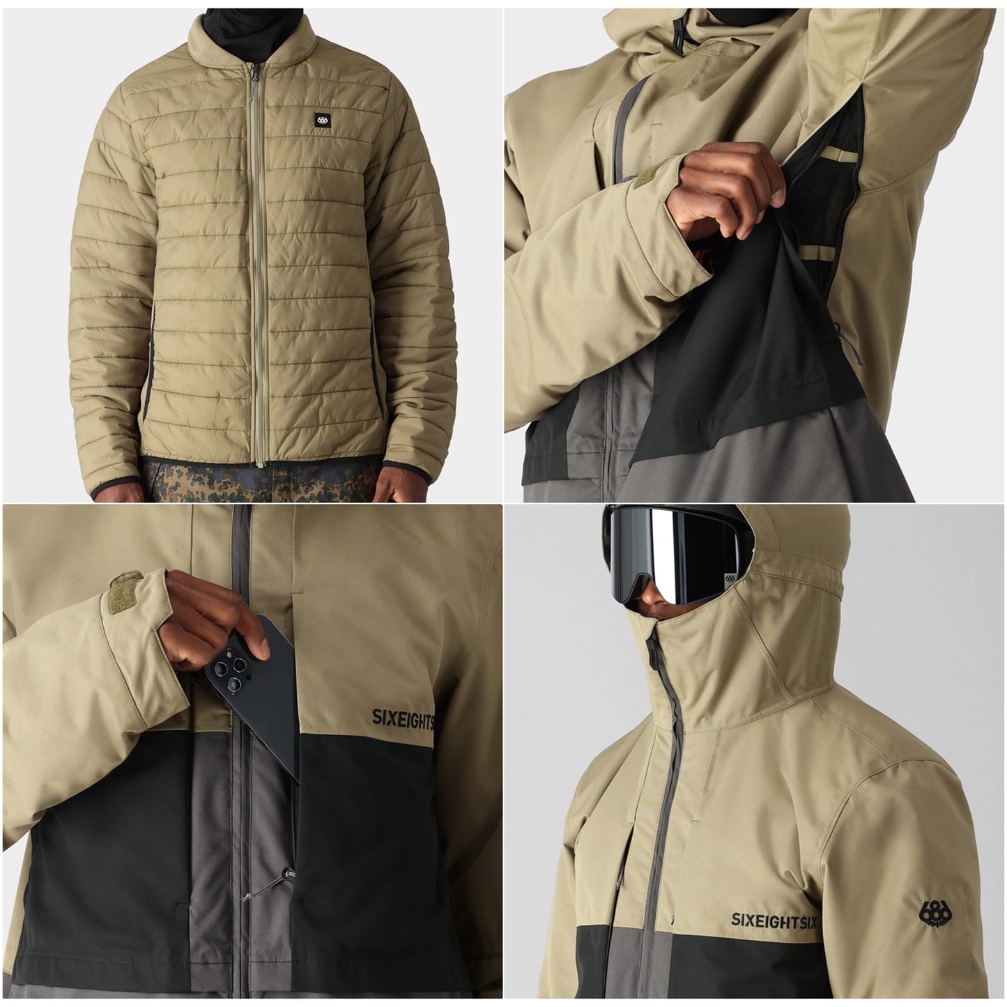 全新 686 Smarty 3-in-1 Form Jacket 內保暖Jacket可獨立穿 20K/15K 防水/透氣 snowboard ski 滑雪