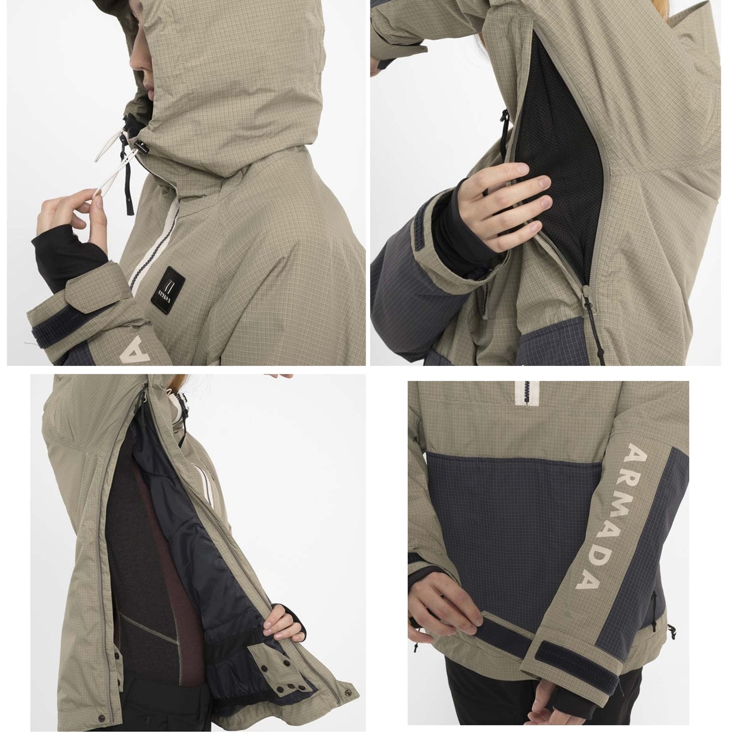 全新 Armada Rosalie Women Anorak 過頭外套 10K/10K 防水/透氣 Red (Size S, M, L) Green(Size S, L)