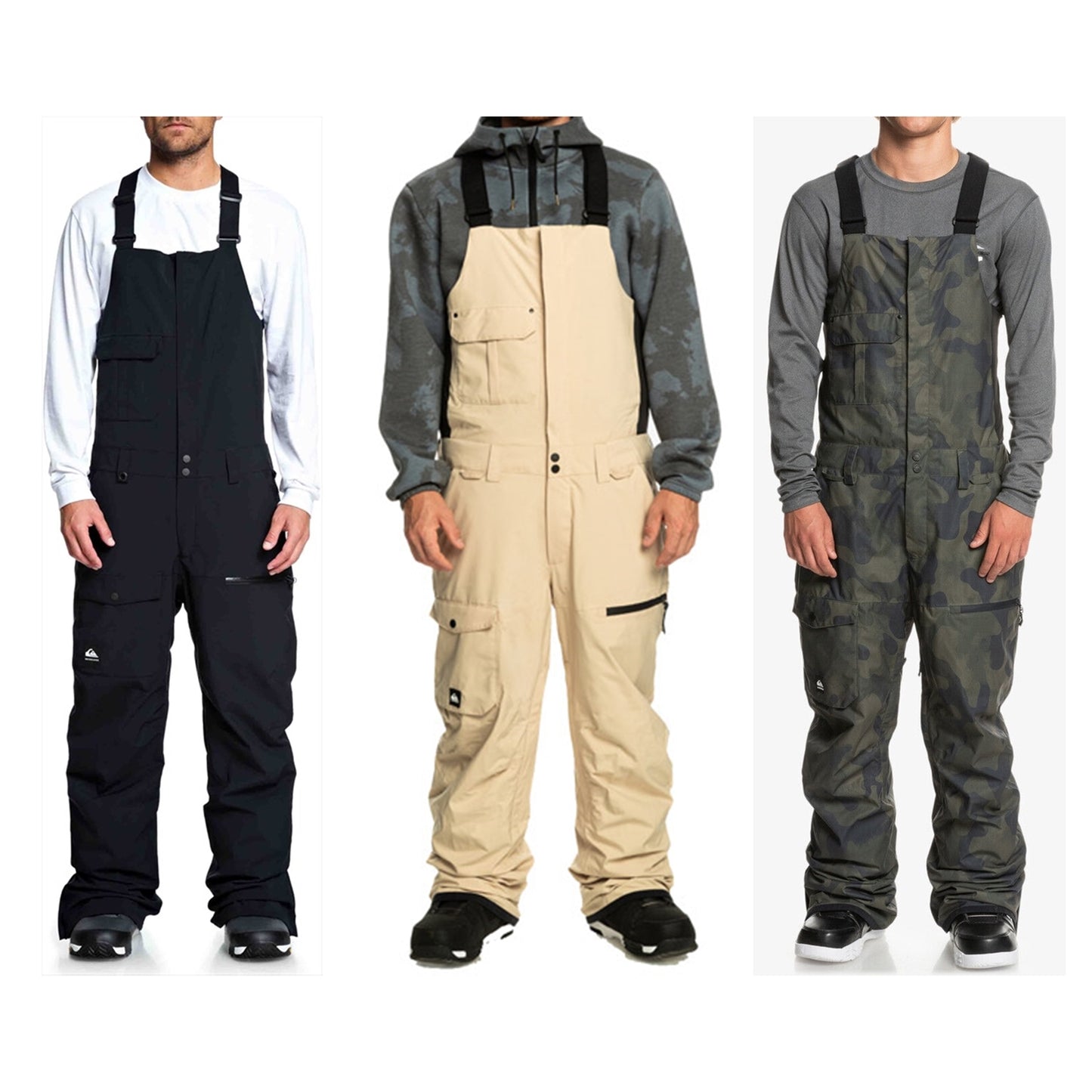 全新 Quiksilver Utility Bib pants 有彈性 防水/透氣 15K/10K 滑雪 工人褲