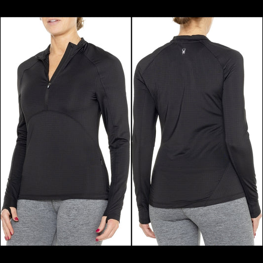 Spyder Active Quick Dry 1/4 Zip Women Shirt 保暖 排汗 快乾 Ski snowboard 滑雪