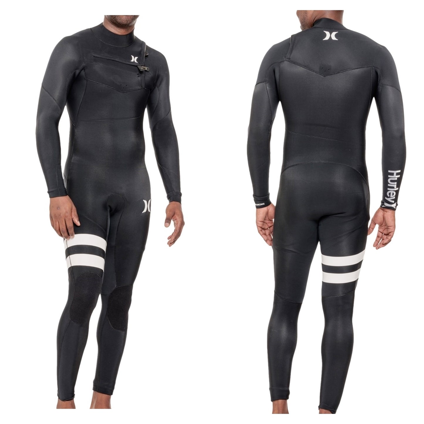 全新 3/2mm Men Hurley Fusion Chest Zip Fullsuit Wetsuit 滑浪 surfing