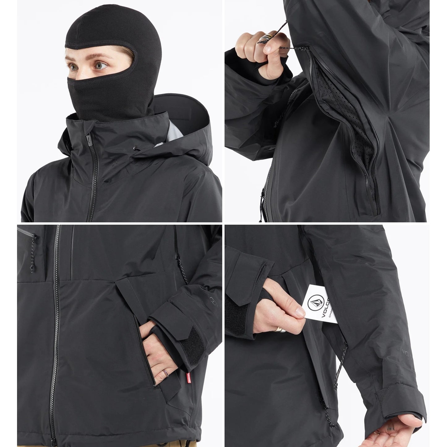 可到店試小量(原價USD740) 2024年Volcom Koa Tds Infrared 3Layer Gore-Tex Women Jacket Core位內縫羽絨 有面罩