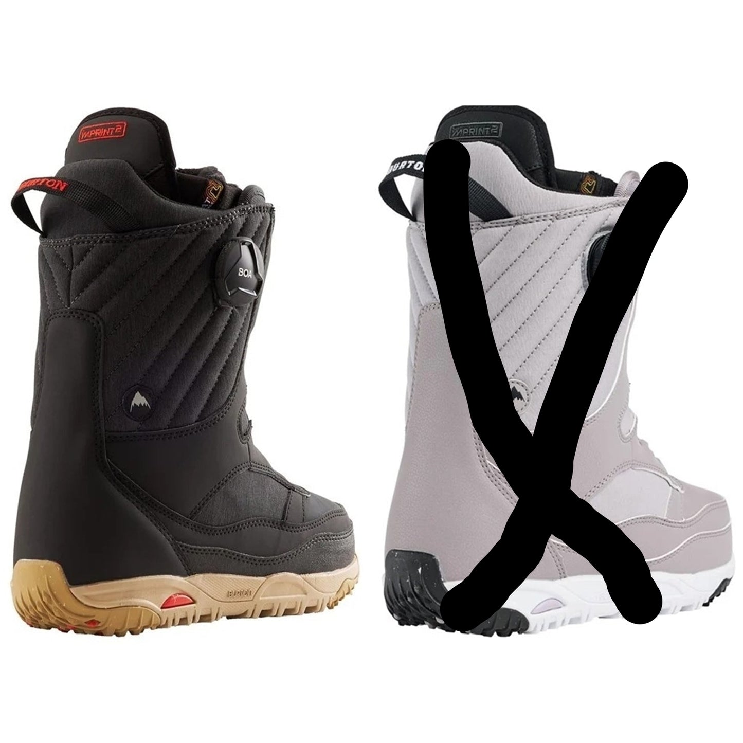 可試各只有一對 Burton Limelight Women BOA Snowboard Boots medium-stiff