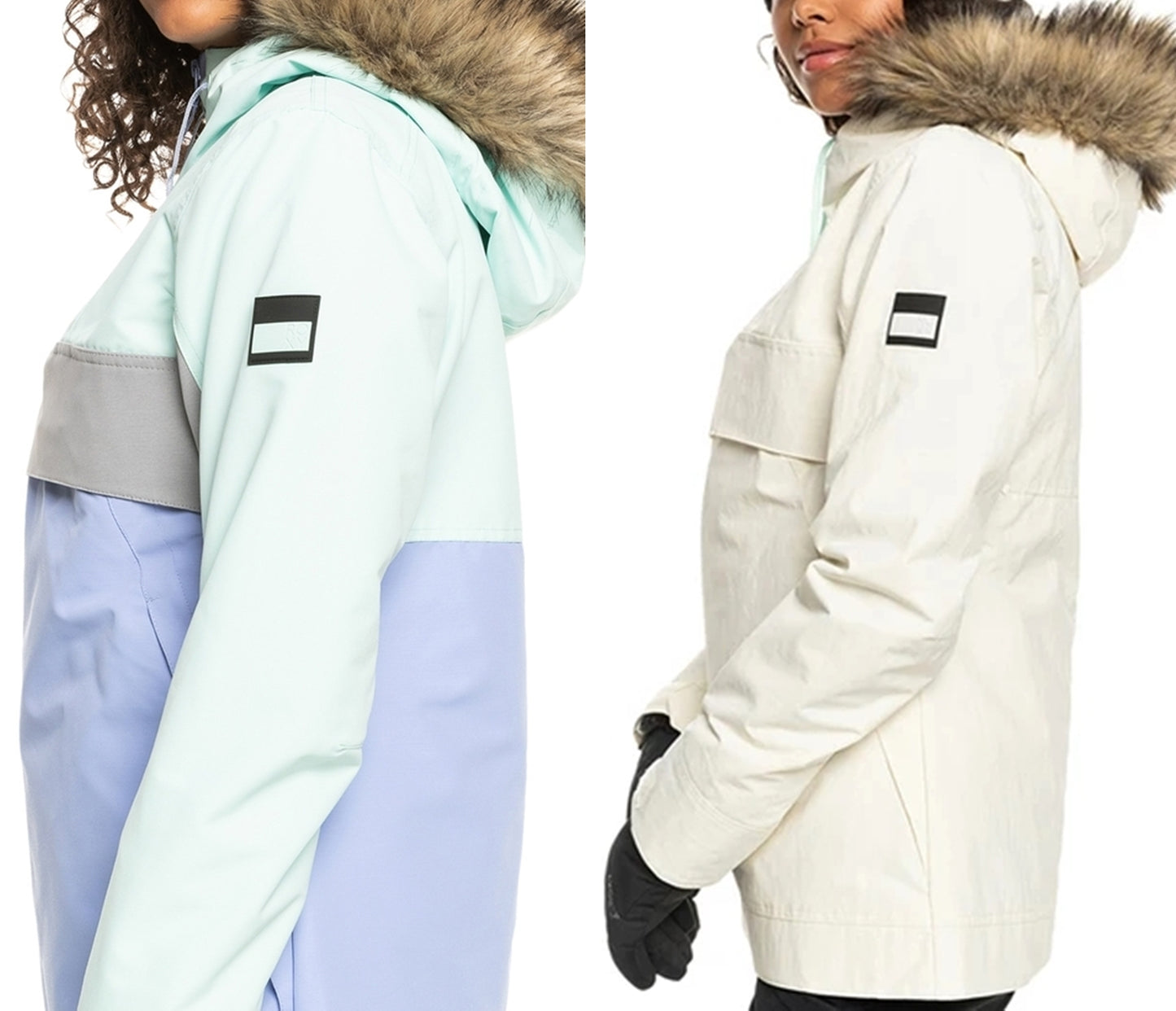 全新 Roxy shelter anorak Jacket 帽毛可拆 防水/透氣 snowboard ski 滑雪