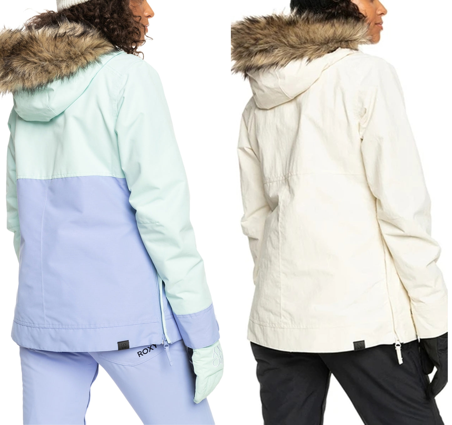 全新 Roxy shelter anorak Jacket 帽毛可拆 防水/透氣 snowboard ski 滑雪