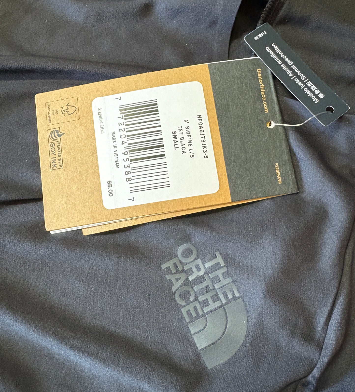 原價USD65 North Face Big Pine Eco Active Men Top 保暖 排汗 快乾 Ski snowboard 滑雪