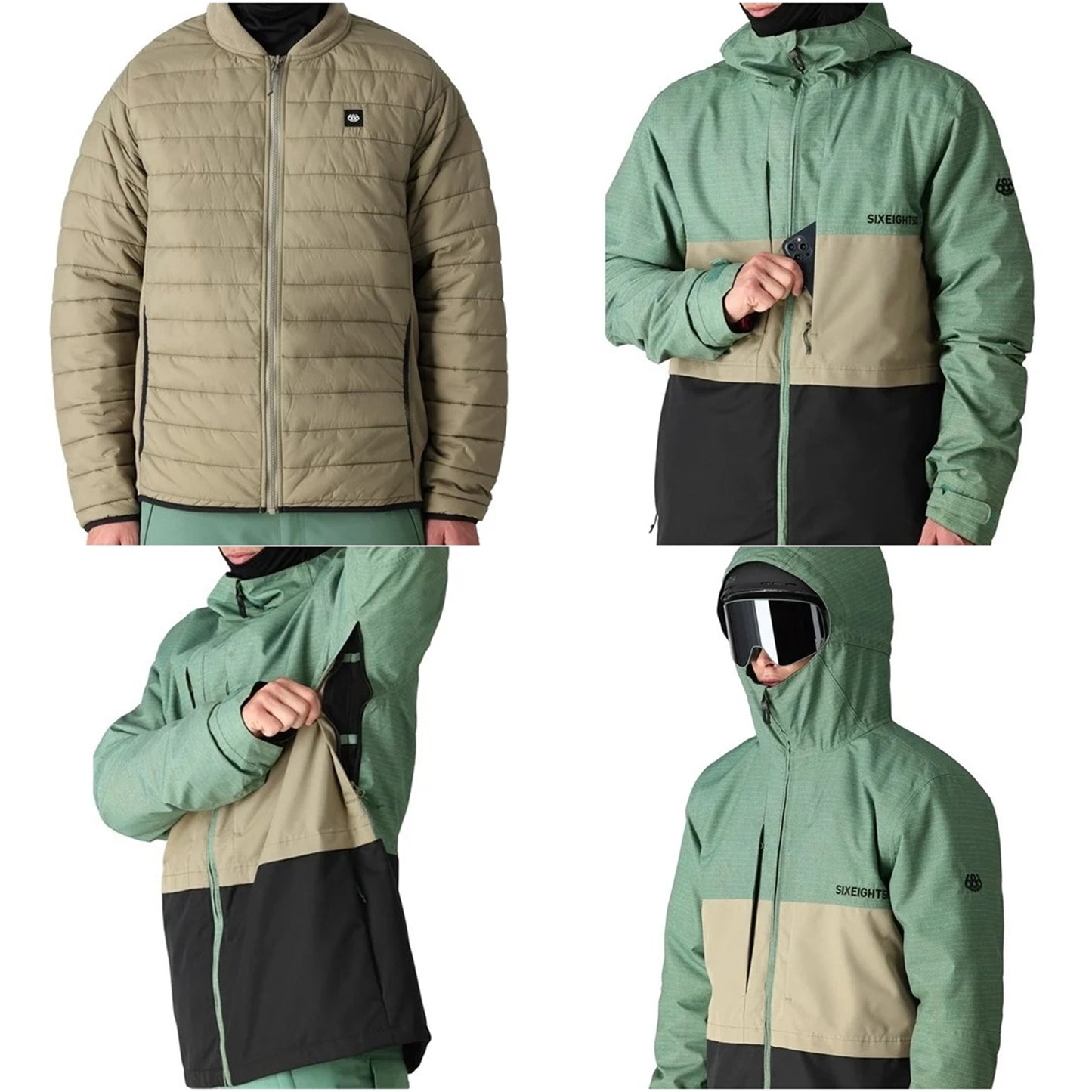 全新 686 Smarty 3-in-1 Form Jacket 內保暖Jacket可獨立穿 20K/15K 防水/透氣 snowboard ski 滑雪