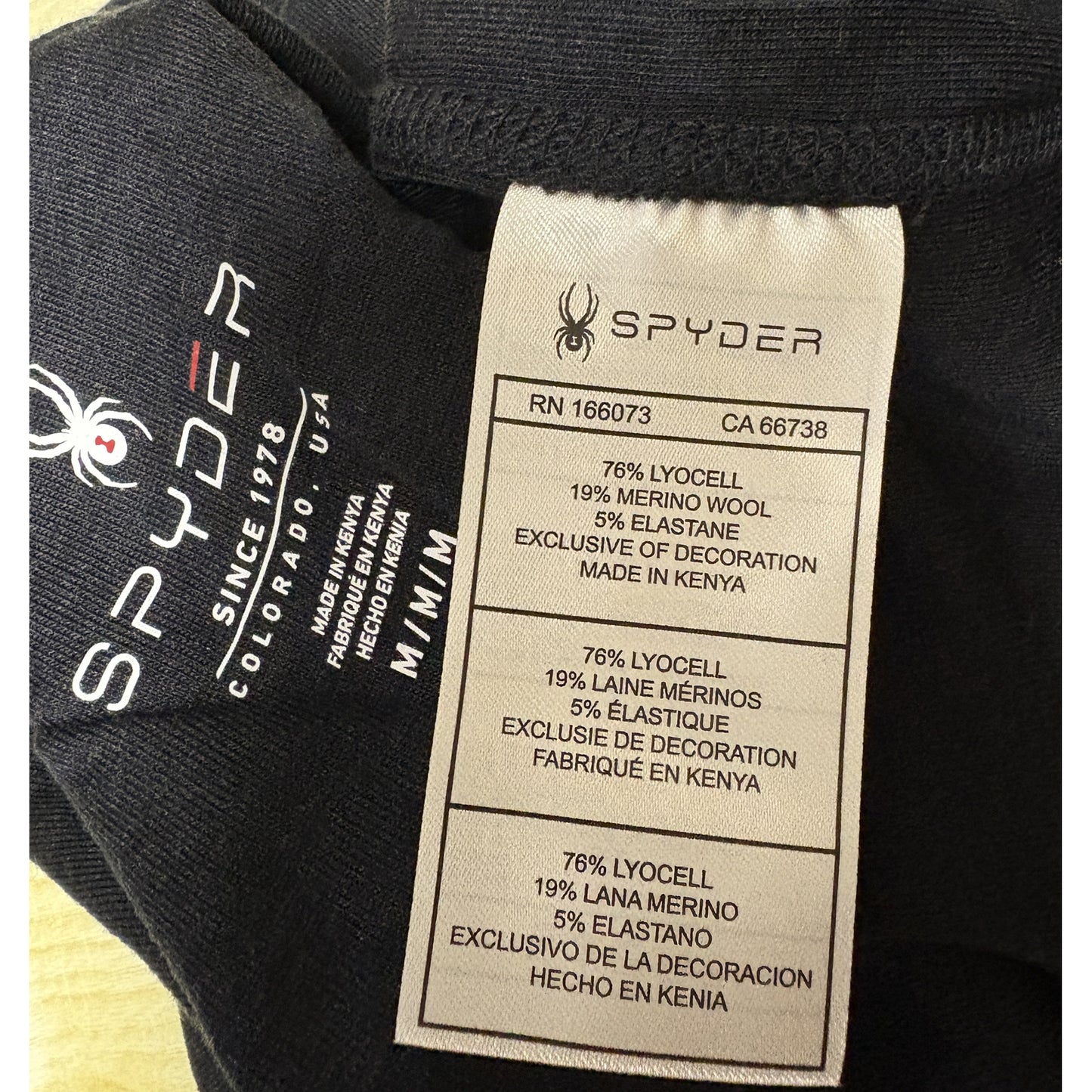 Spyder Merino Wool Blend Base Layer 19% Merino Wool Midweight 排汗 快乾 透氣 防臭