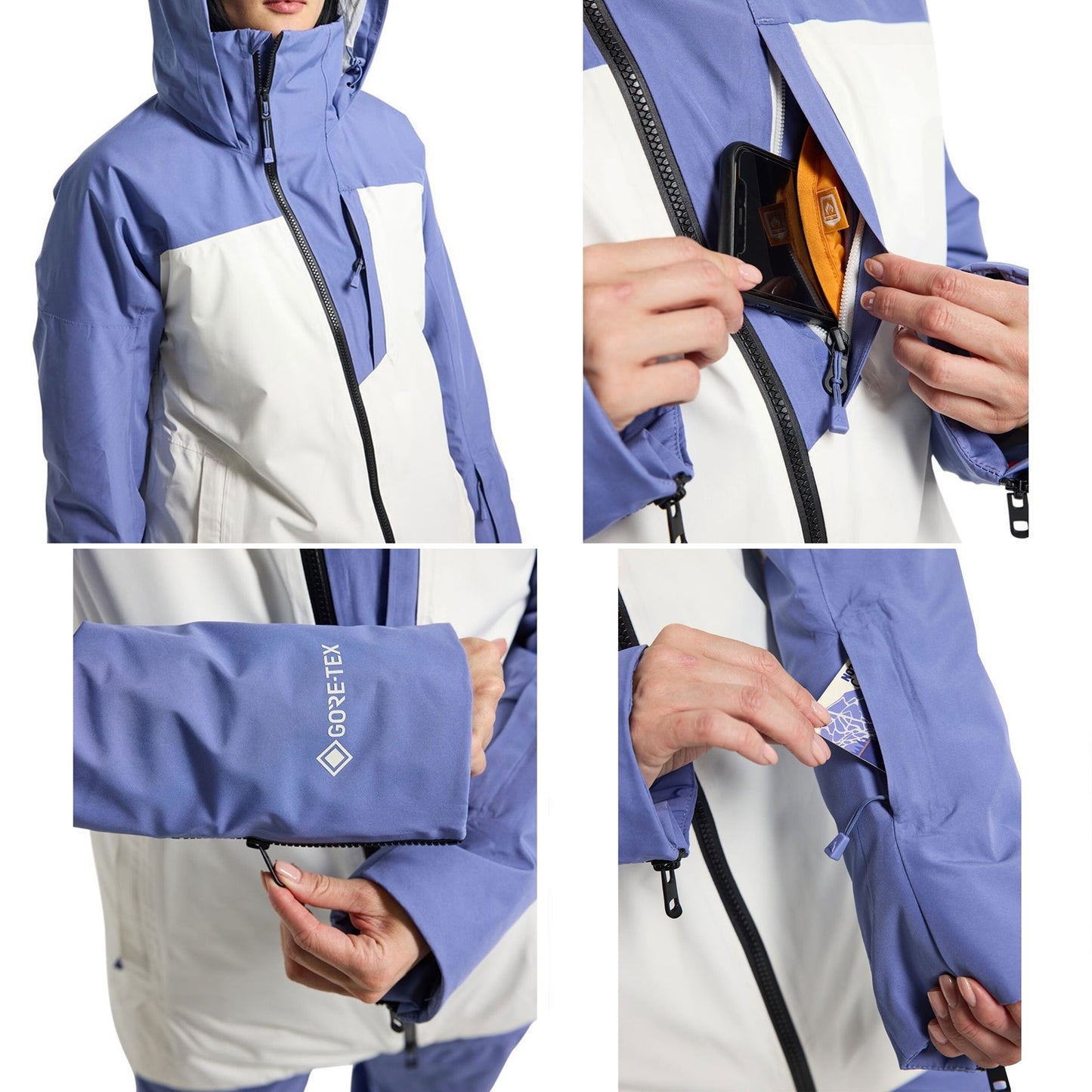 Burton Pillowline GORE-TEX Women Jacket 黑, 藍 高防水/透氣 snowboard ski 滑雪