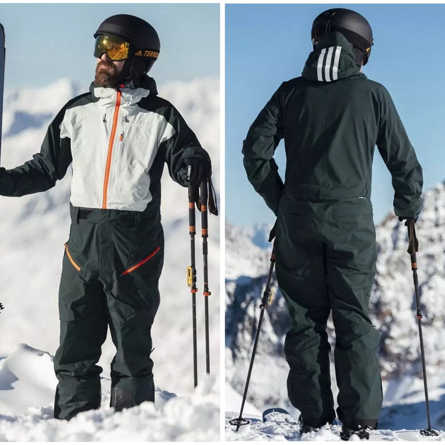 S,M,L各只一件 Adidas Terrex 3Layer Gore-Tex Men Suit 有Zippered drop seat上廁所不需脫衣 高防水/透氣 滑雪 ski snowboard