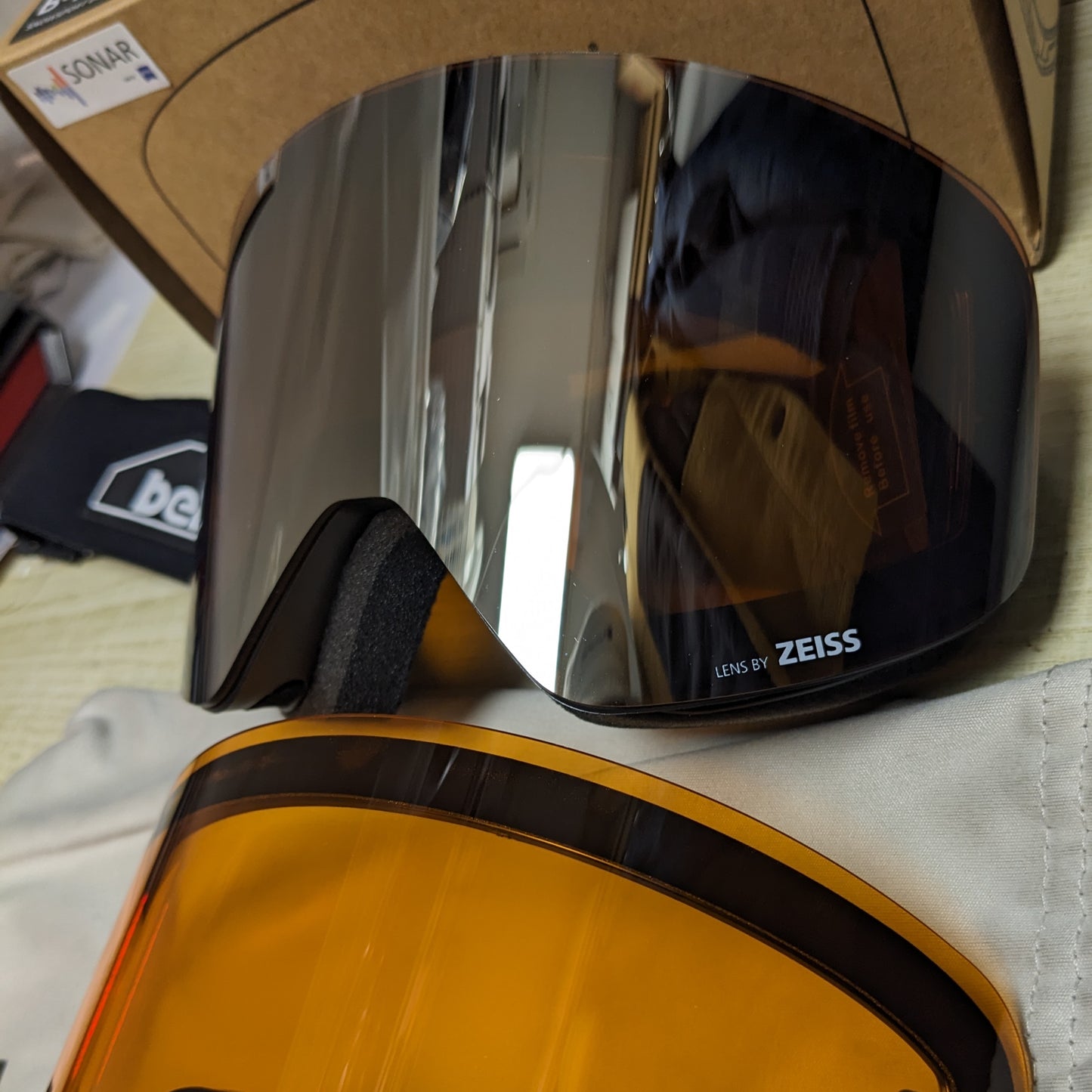 Bern B1 Goggles 蔡司Sonar鏡片 快速磁石換鏡 2塊鏡片 ski snowboard