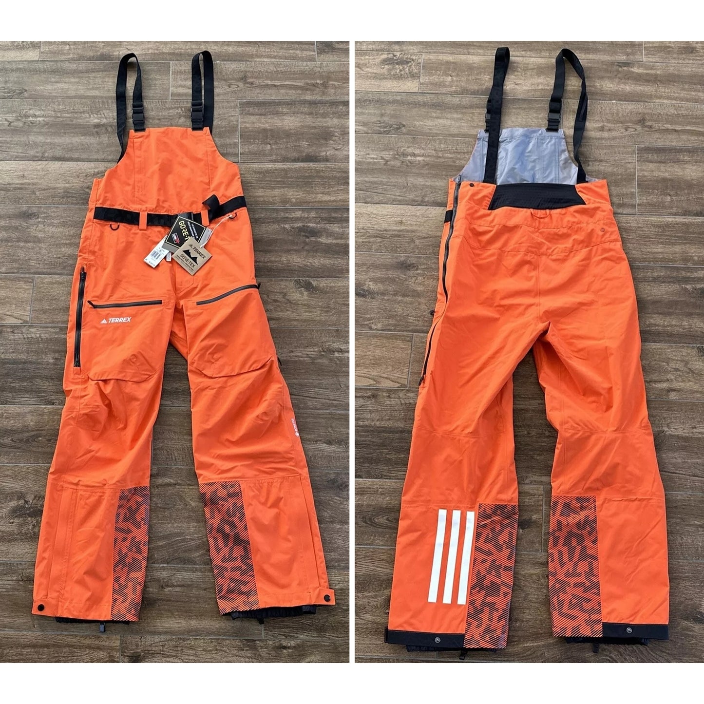 全新原價約$4400 Aididas Terrex 3Layer Goretex Bib Size:L,XL($1800) 高防水 snowboard ski 滑雪